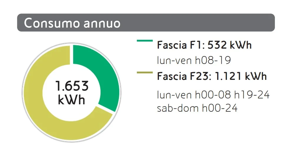 Grafico risparmio tariffe luce monorarie vs biorarie